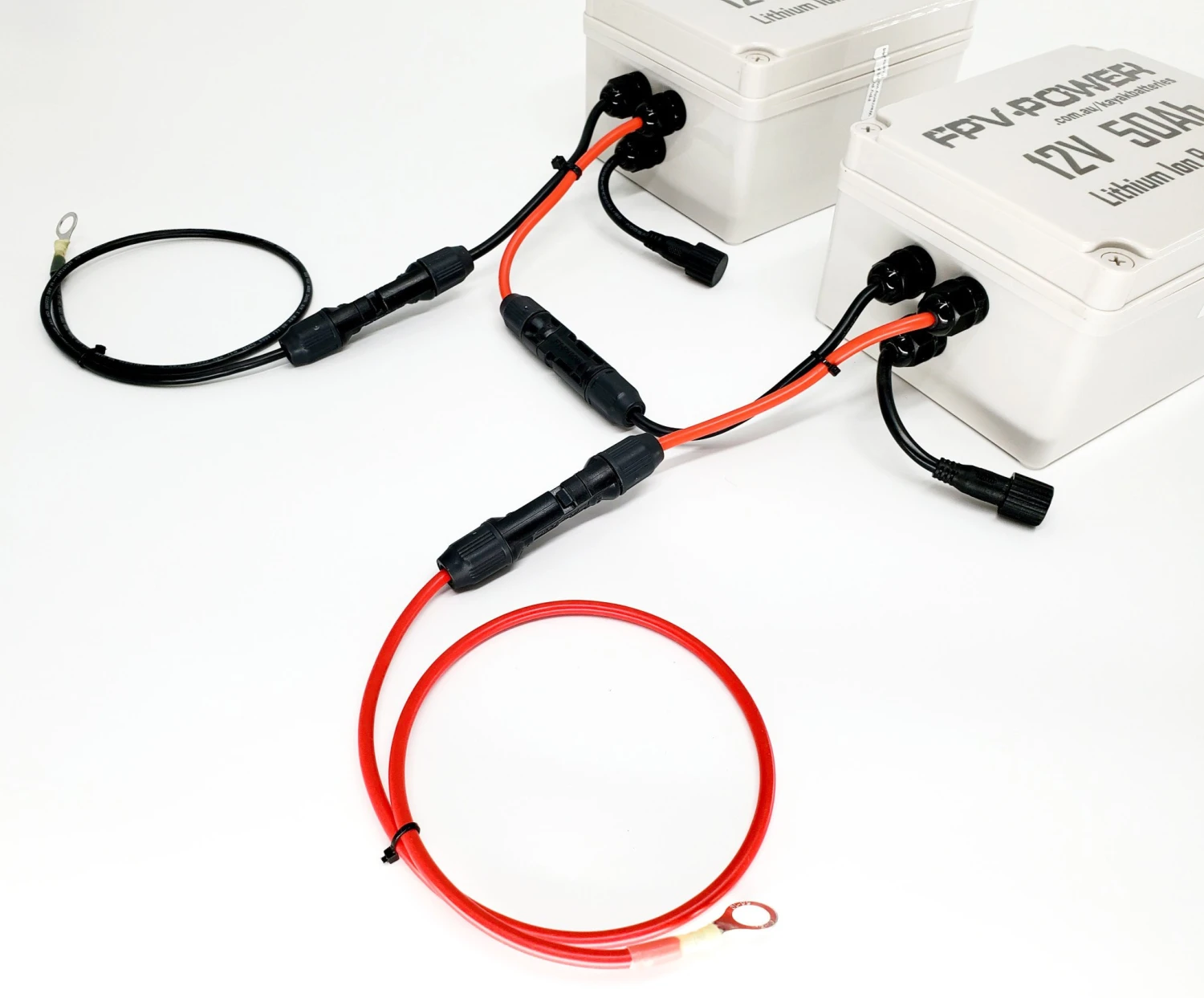 FPV-Power 24V 50Ah Waterproof Lithium Ion Waterproof Power Kit (Wired In Series) With Leads (2-50Ah Batteries) 3 FPV-Power 24V 50Ah Waterproof Lithium Ion Waterproof Power Kit (Wired In Series) With Leads (2-50Ah Batteries) - Image 3