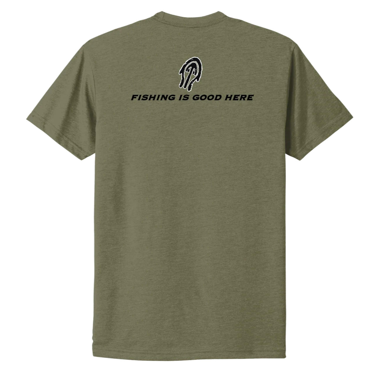 Native Watercraft "Native Watercraft" Slogan T-Shirt Fishing Is Good Here 2 Native Watercraft "Native Watercraft" Slogan T-Shirt Fishing Is Good Here - Image 2