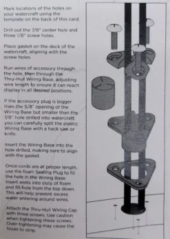 Old Town Thru Hull 3 Wire Kit 8 Old Town Thru Hull 3 Wire Kit -Kayak Promotion Store old town thru hull 3 wire kit 3