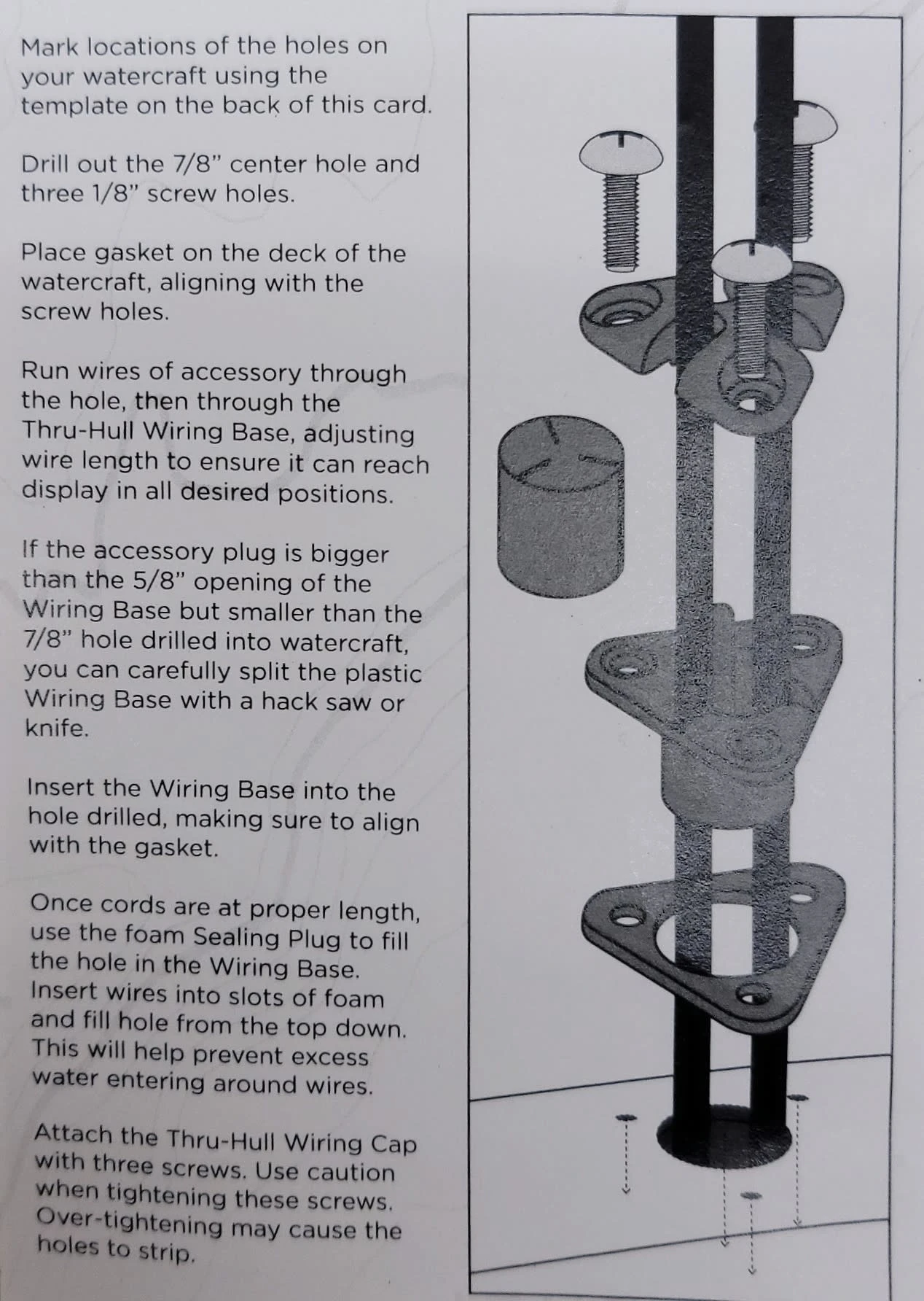 Old Town Thru Hull 3 Wire Kit 4 Old Town Thru Hull 3 Wire Kit - Image 4