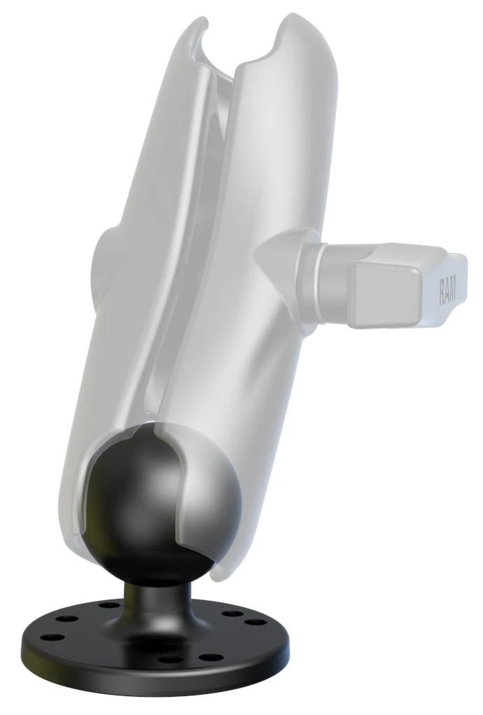 RAM Mounts 2.5" Round Plate With The AMPs Hole Pattern With C Size 1.5" Ball 1 RAM Mounts 2.5" Round Plate With The AMPs Hole Pattern With C Size 1.5" Ball