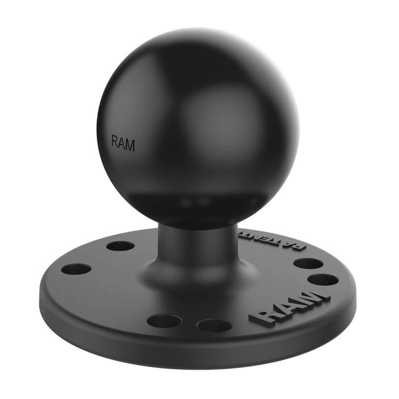 RAM Mounts Round Plate With C Size 1.5" Ball Aluminum Base 2 RAM Mounts Round Plate With C Size 1.5" Ball Aluminum Base - Image 2