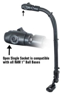RAM Mounts Transducer Arm Mount With 18" Rigid Aluminum Rod And Open Single Socket: Compatible With All RAM 1" Ball Bases -Kayak Promotion Store ram mounts transducer arm mount with 18 rigid alum 4